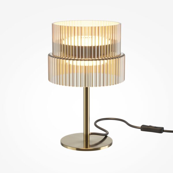 Lampe à Poser Scala — Verre Cannelé Bronze