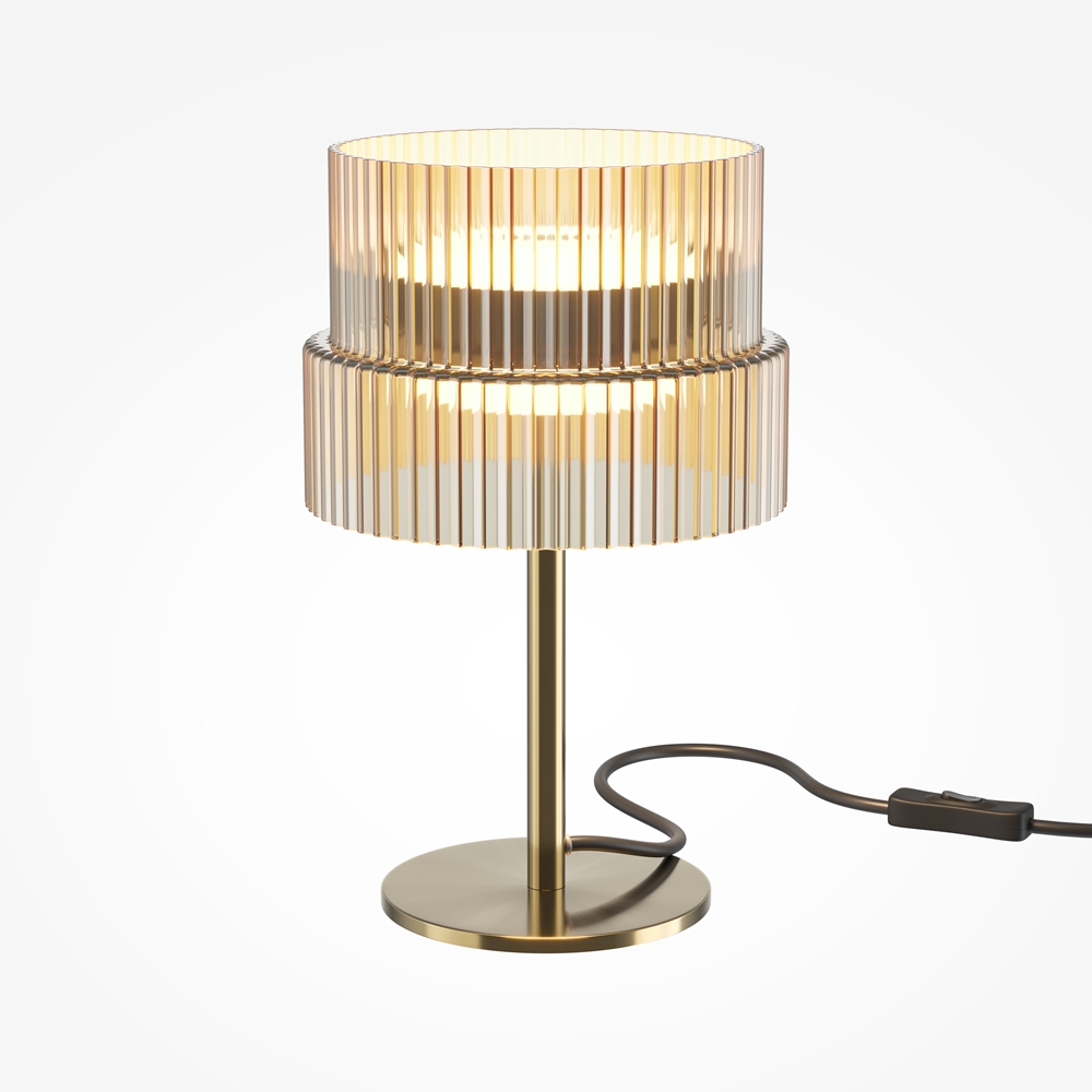 Lampe à Poser Scala — Verre Cannelé Bronze