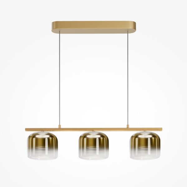 Suspension Linéaire Spirito — 3 Globes Verre Soufflé