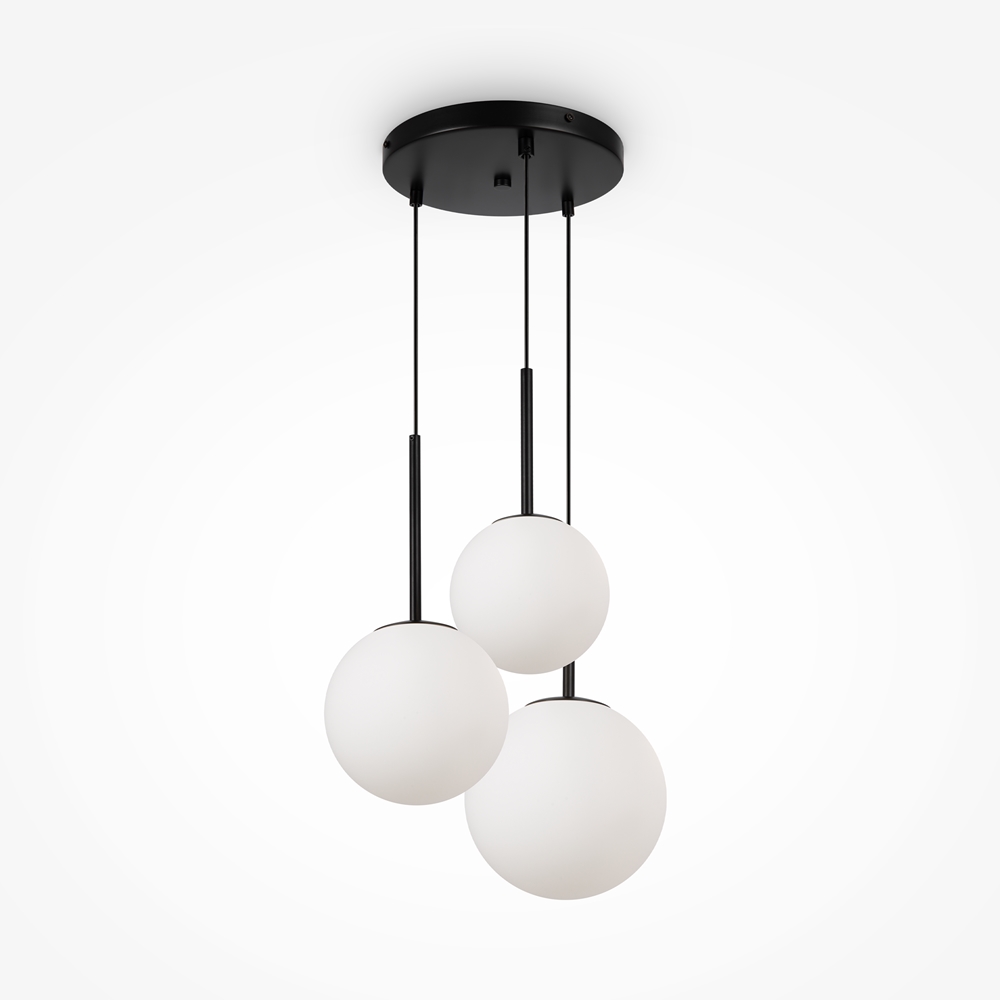 Suspension Basic Form — Trio de Globes suspension basic form 3 tetes noir