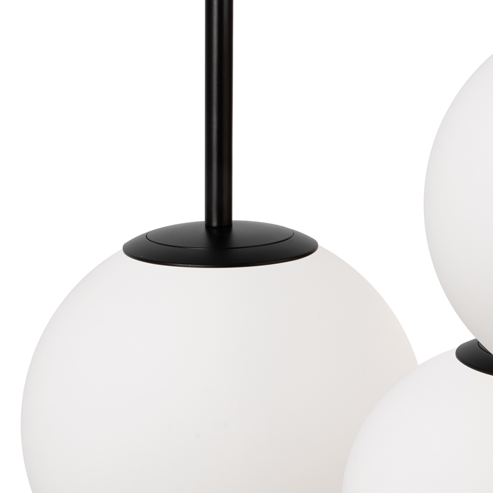 Suspension Basic Form — Trio de Globes suspension basic form 3 tetes noir