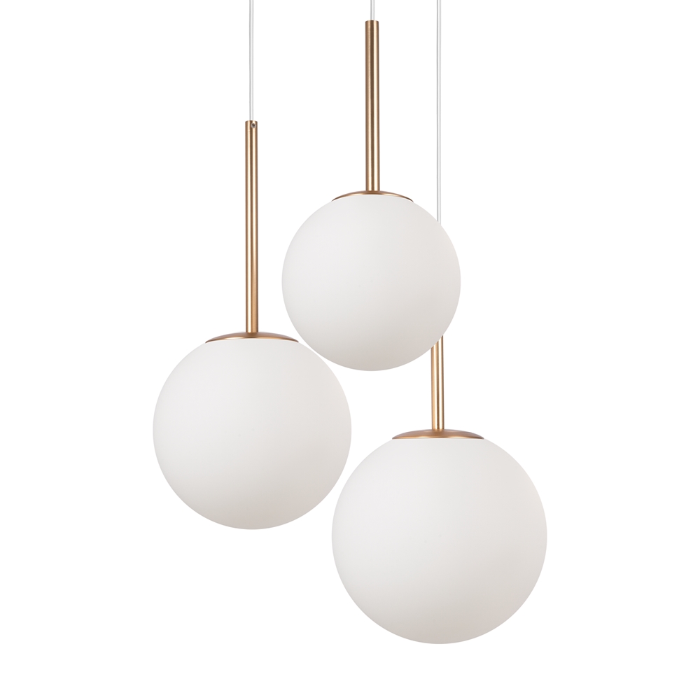 Suspension Basic Form — Trio de Globes suspension basic form 3 tetes or