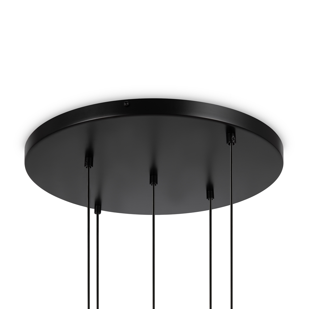 Suspension Basic Form — Lustre 5 Globes suspension basic form 5 tetes noir