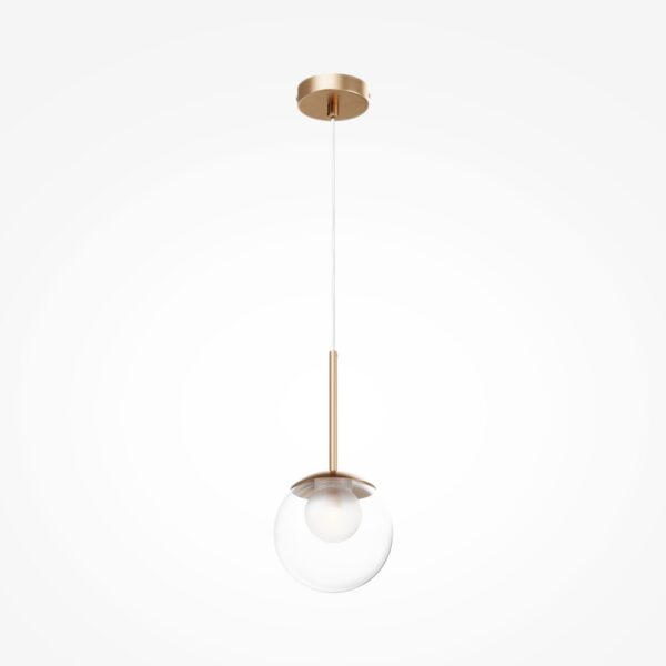 suspension globe verre soufflé doré