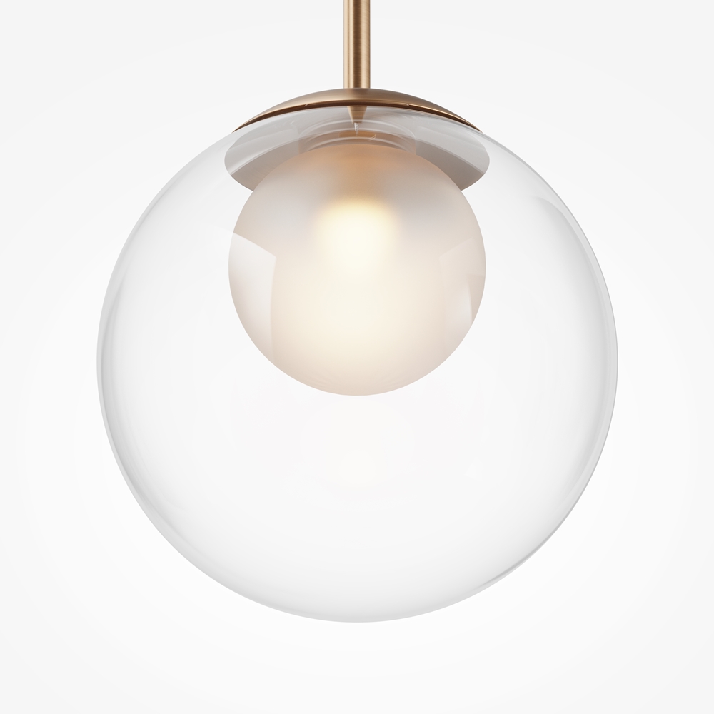 Suspension Basic Form — Globe Verre Soufflé Doré suspension basic form or 200mm