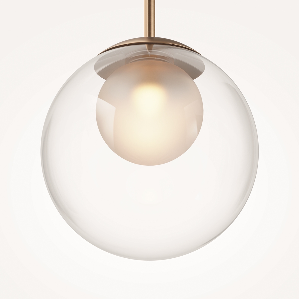 Suspension Basic Form — Globe Verre Soufflé Doré suspension basic form or 200mm