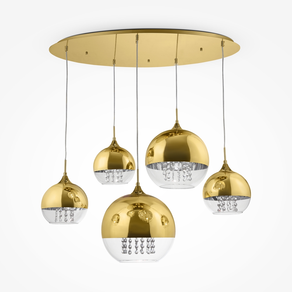 suspension linéaire 5 globes