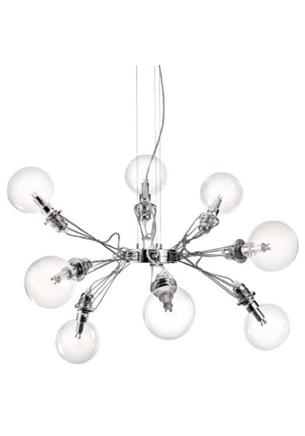 Suspension Matrix Otto Lumina fond blanc finition nickel brossé