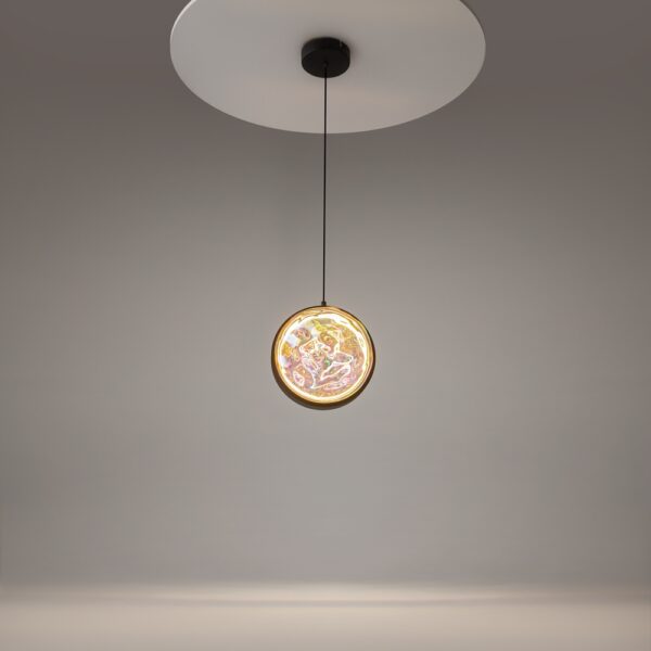 suspension globe fumé