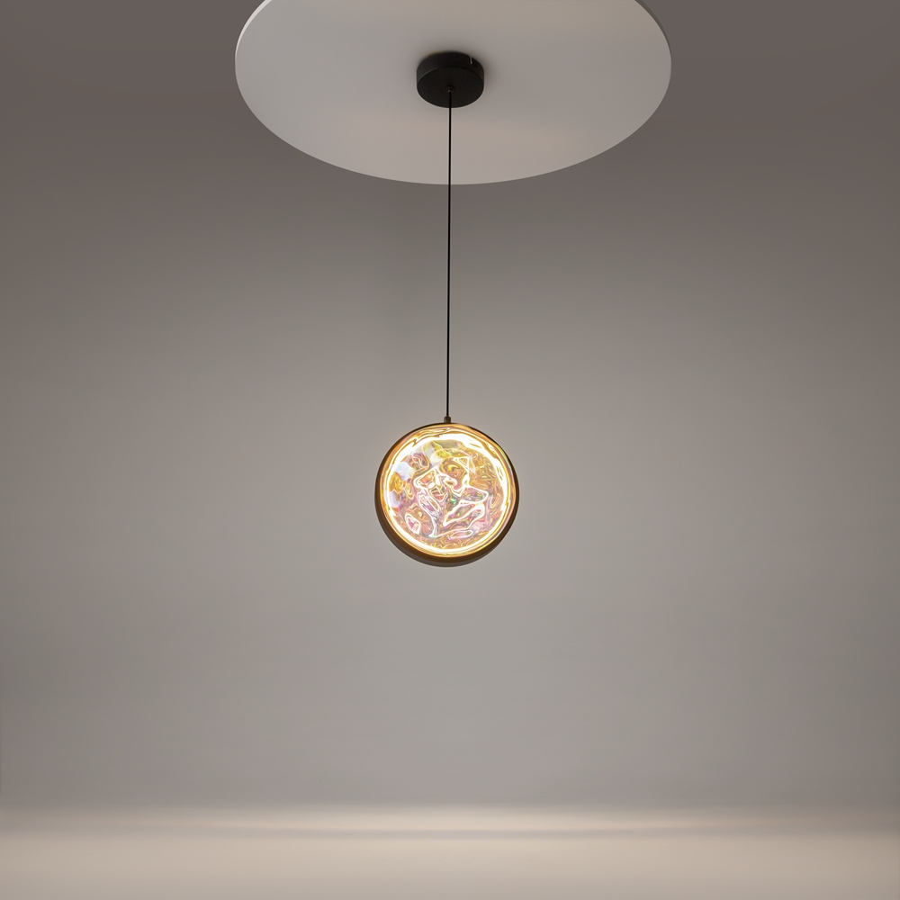 suspension globe fumé