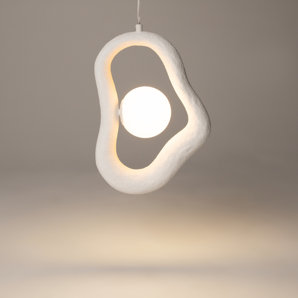 Suspension Opus — Galet Effet Béton suspension opus galet effet beton blanc