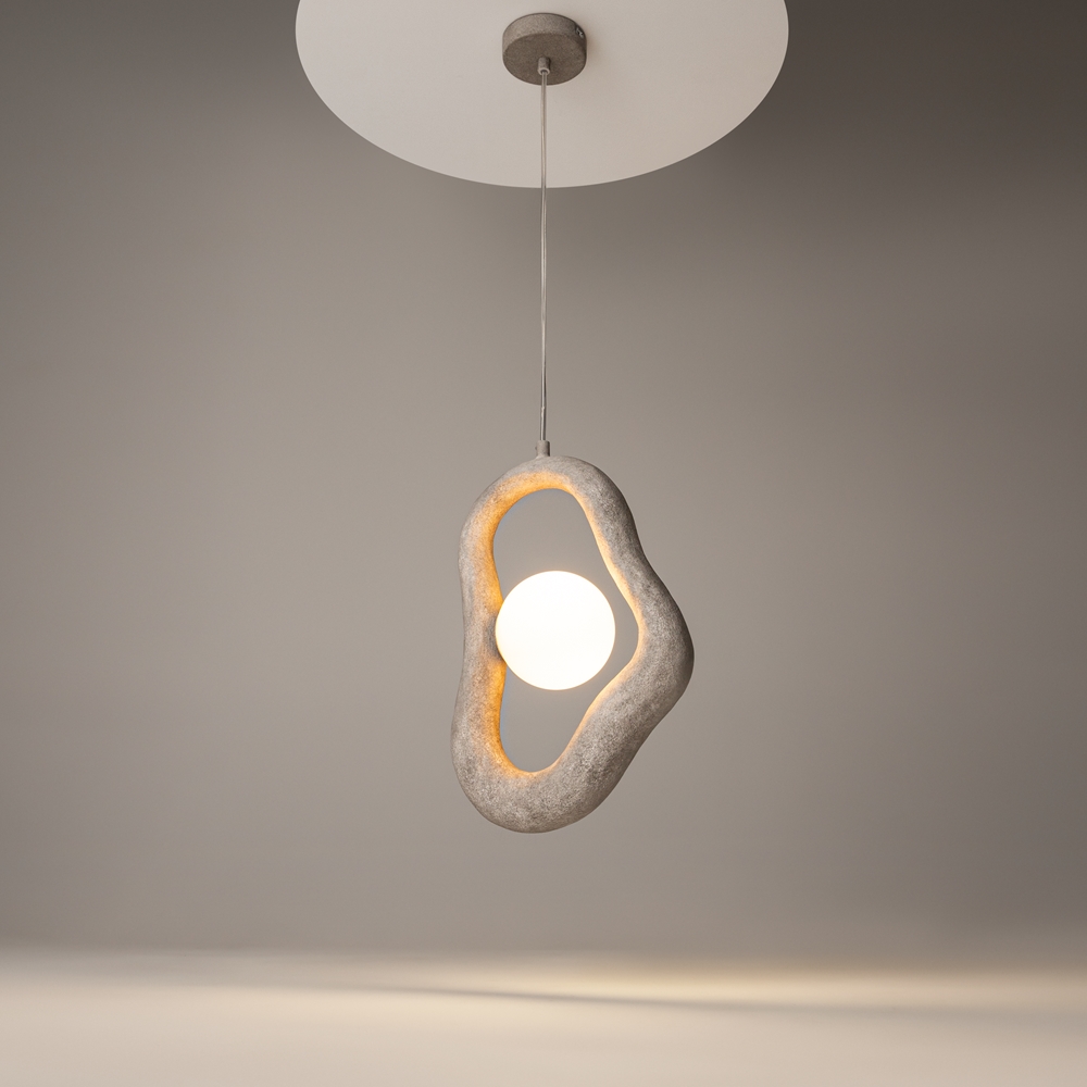 suspension opus galet effet beton gris
