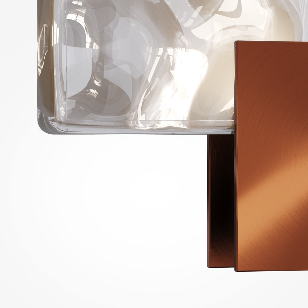 suspension carrés cuivre