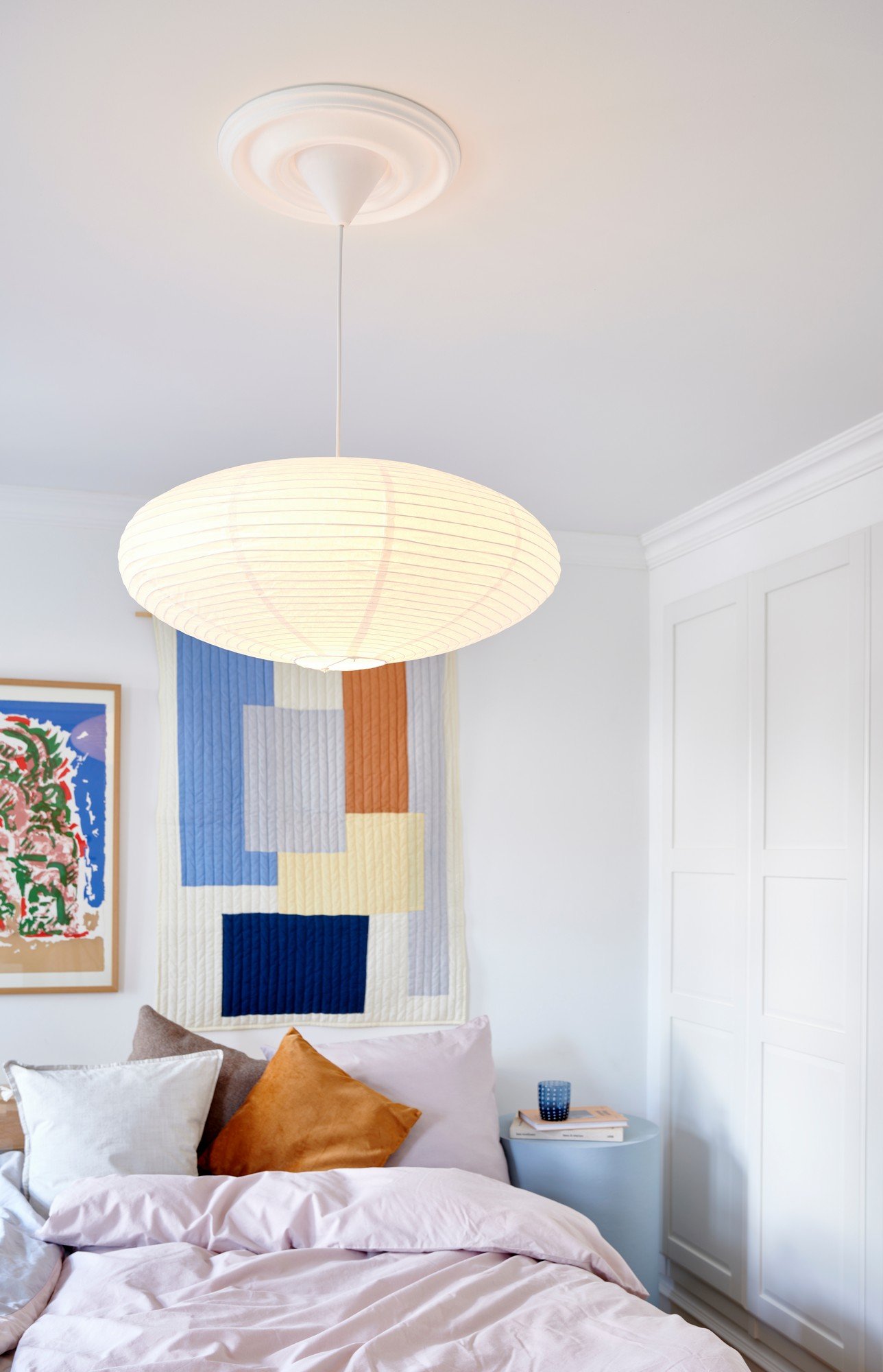 suspension villo 60 papier blanc ambiance nordlux