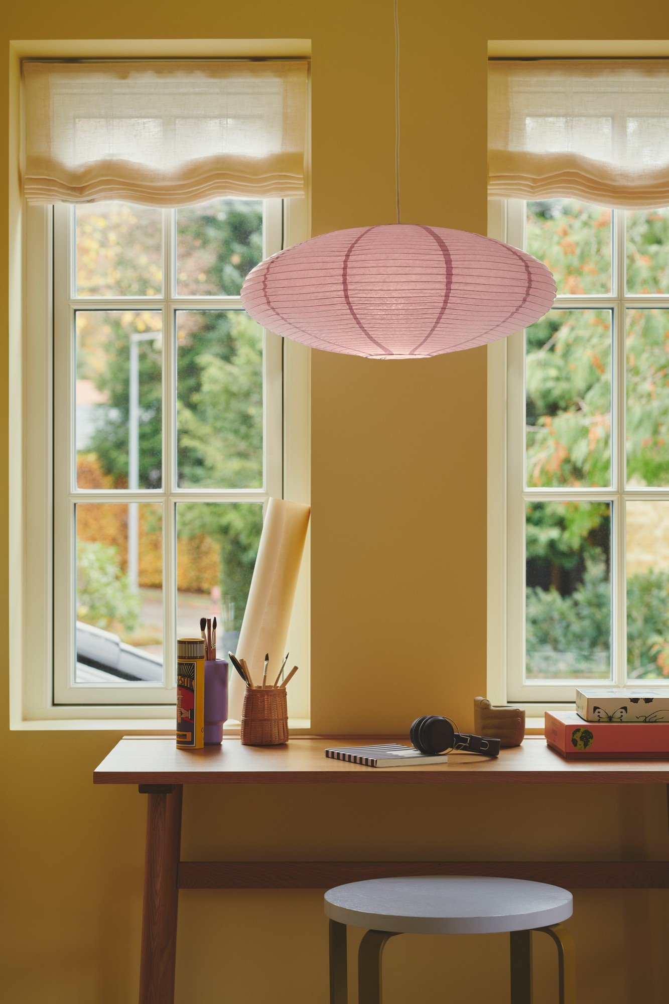 Suspension Villo 60 en papier par Nordlux suspension villo 60 papier lilas ambiance nordlux