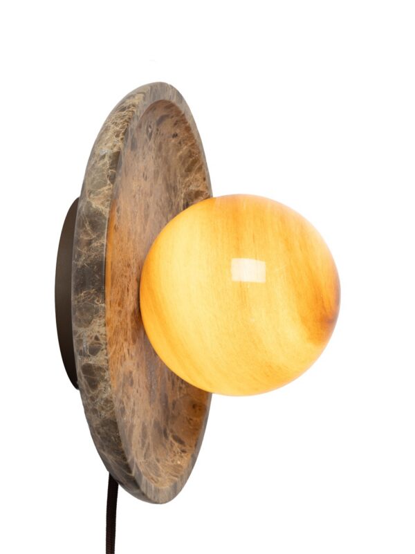 Lampe marbre : luminaires en marbre Applique Murale Tivoli — Disque Pierre et Globe