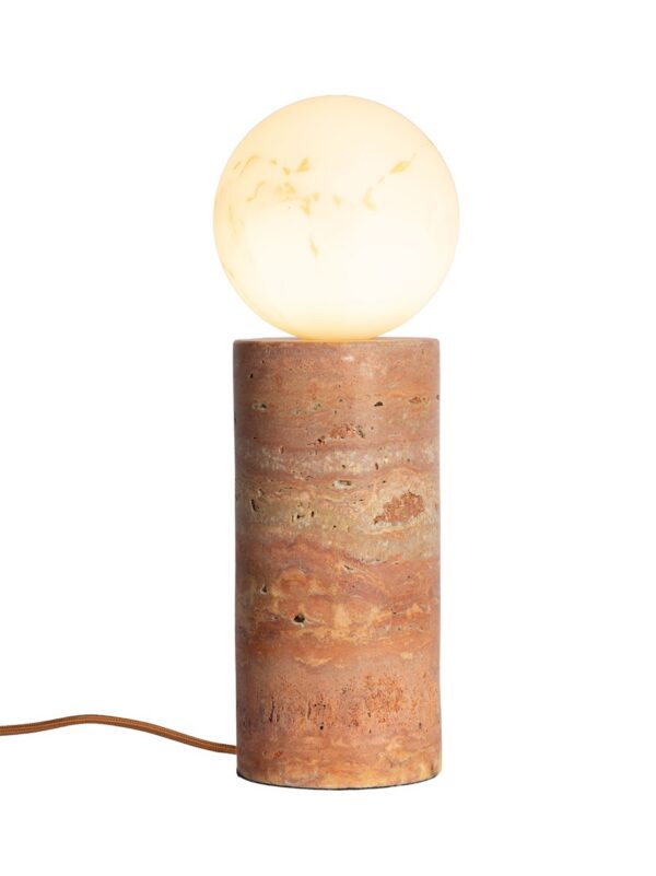 Lampe à Poser Tivoli — Cylindre Travertin