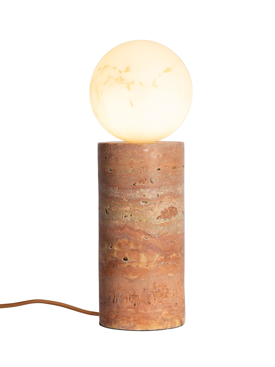 Lampe à Poser Tivoli — Cylindre Travertin