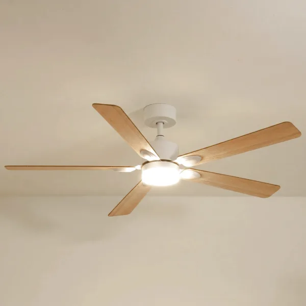 Ventilateur plafond mistral bois eclairage LED 141cm  2