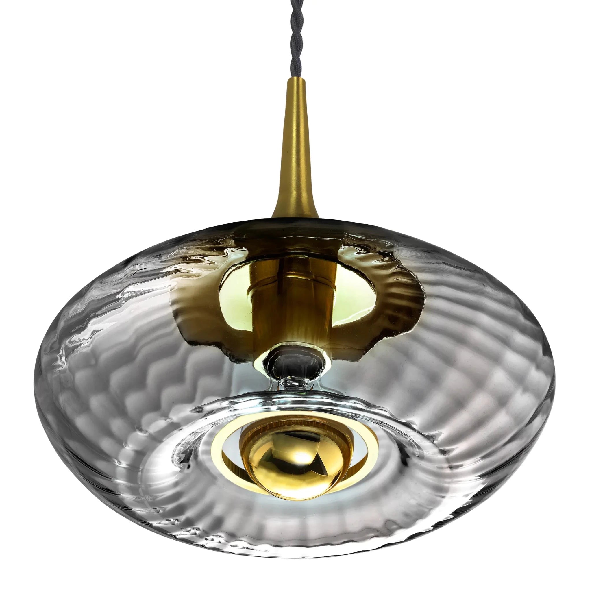 Suspension Grace Elements Lighting Graphite verrine Grace Elements Lighting verre soufflé