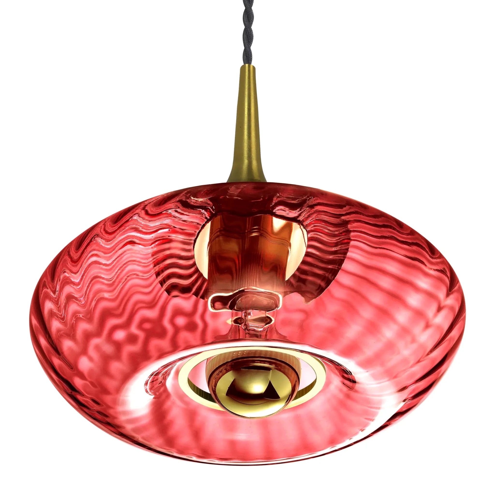 Suspension Grace Elements Lighting Rubis verrine Grace Elements Lighting verre soufflé