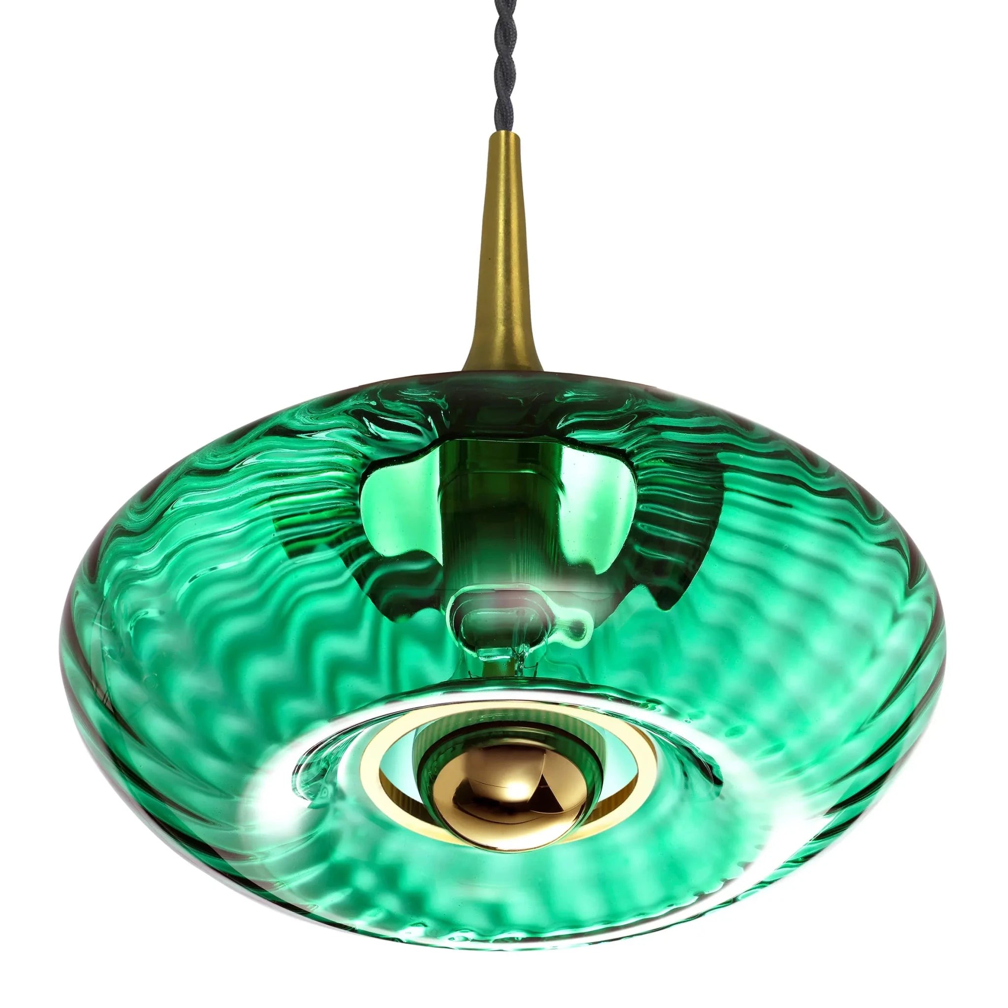 Suspension Grace Elements Lighting Vert Émeraude verrine Grace Elements Lighting verre soufflé