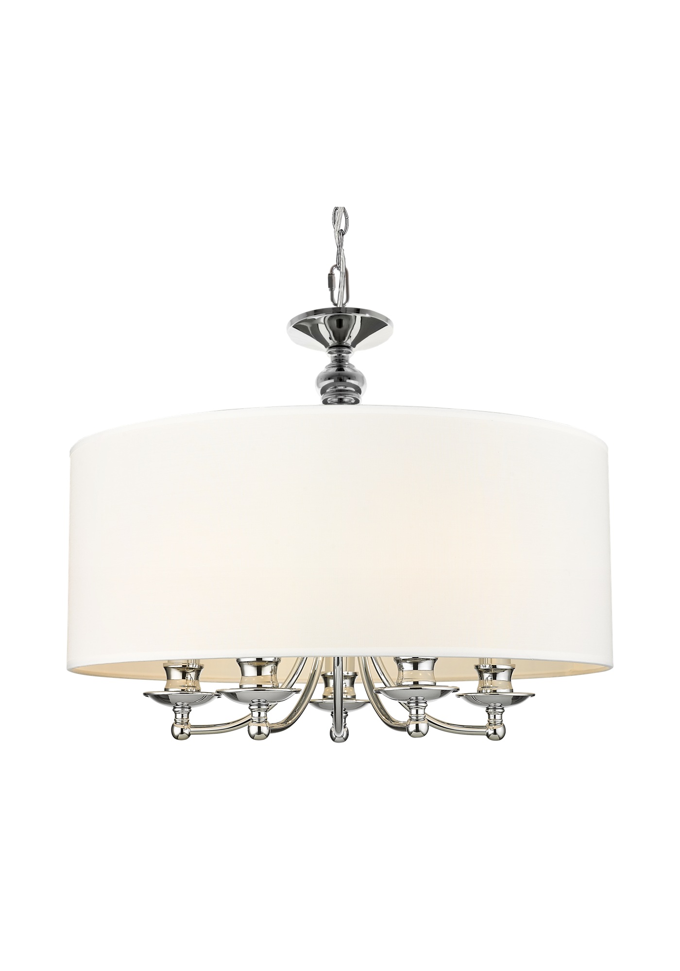 Lustre Abu Dhabi — Candélabre 5 Bras Chromé