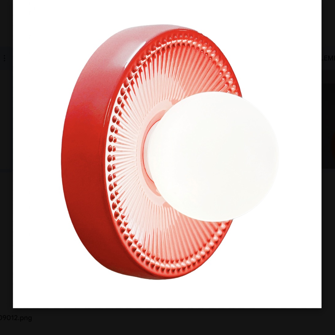 Applique Alicia Elements Lighting applique murale céramique Alicia Elements Lighting rouge