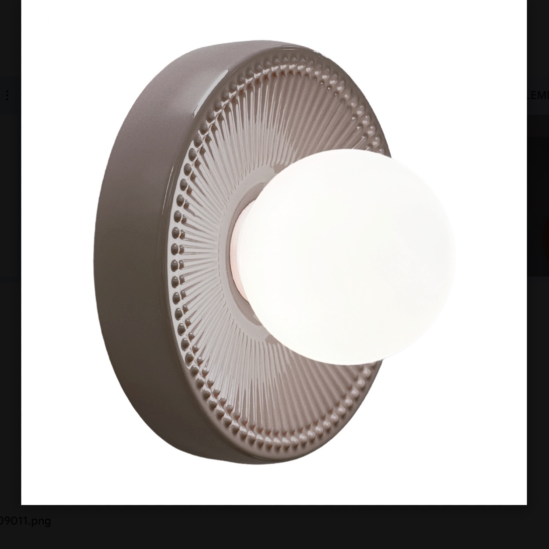 Applique Alicia Elements Lighting applique murale céramique Alicia Elements Lighting taupe