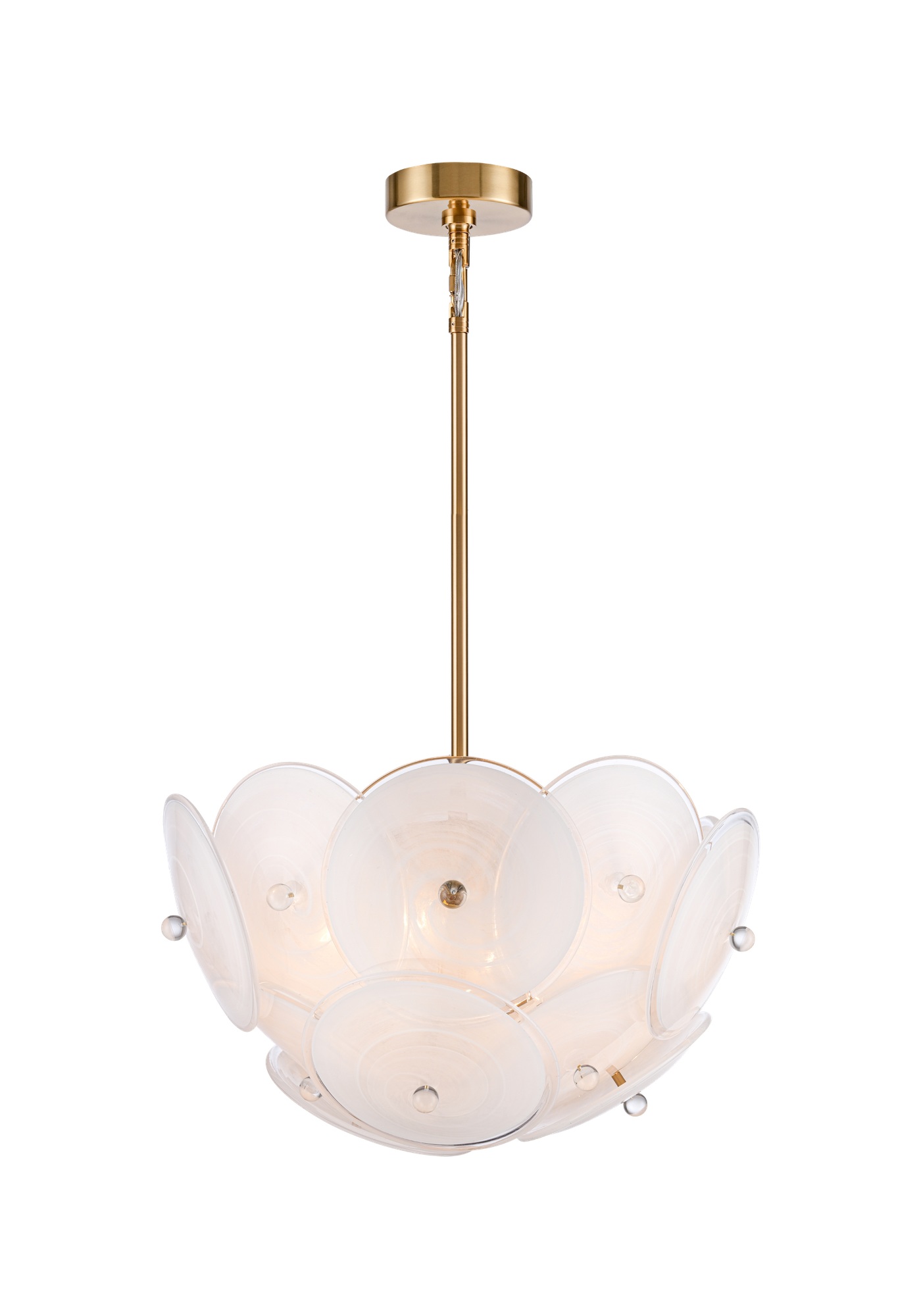 Suspension Arden — Fleur en Verre Blanc