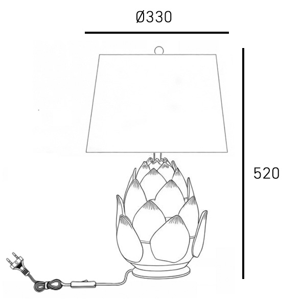 Lampe à Poser Arti — Céramique Artichaut Vert par Cosmolight Lampe à Poser Arti — Céramique Artichaut Vert en situation