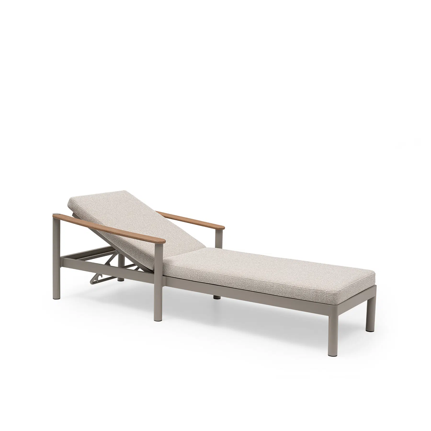 bain de soleil accoudoirs bois