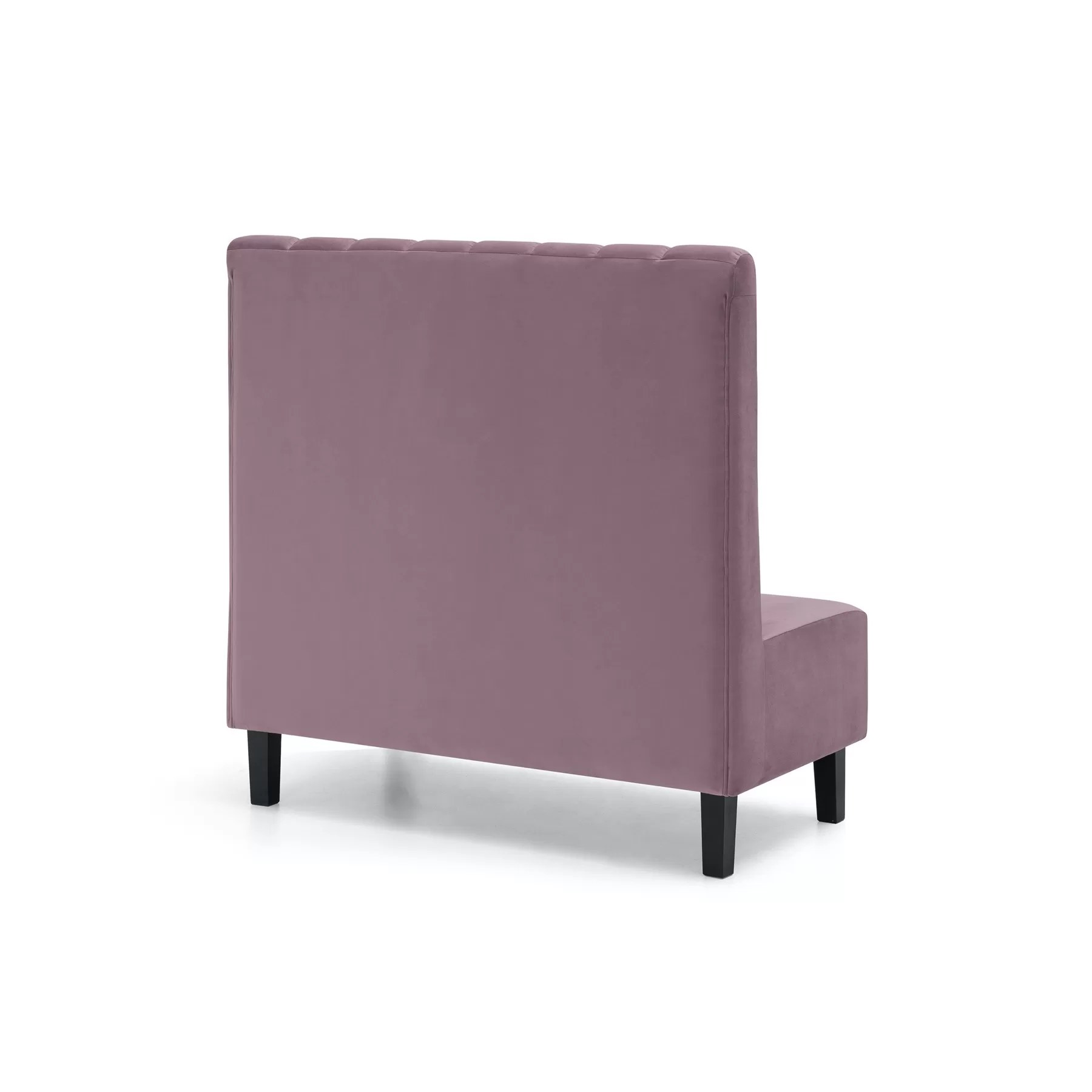Banquette NOIR vue de trois-quarts arrière, coloris mauve