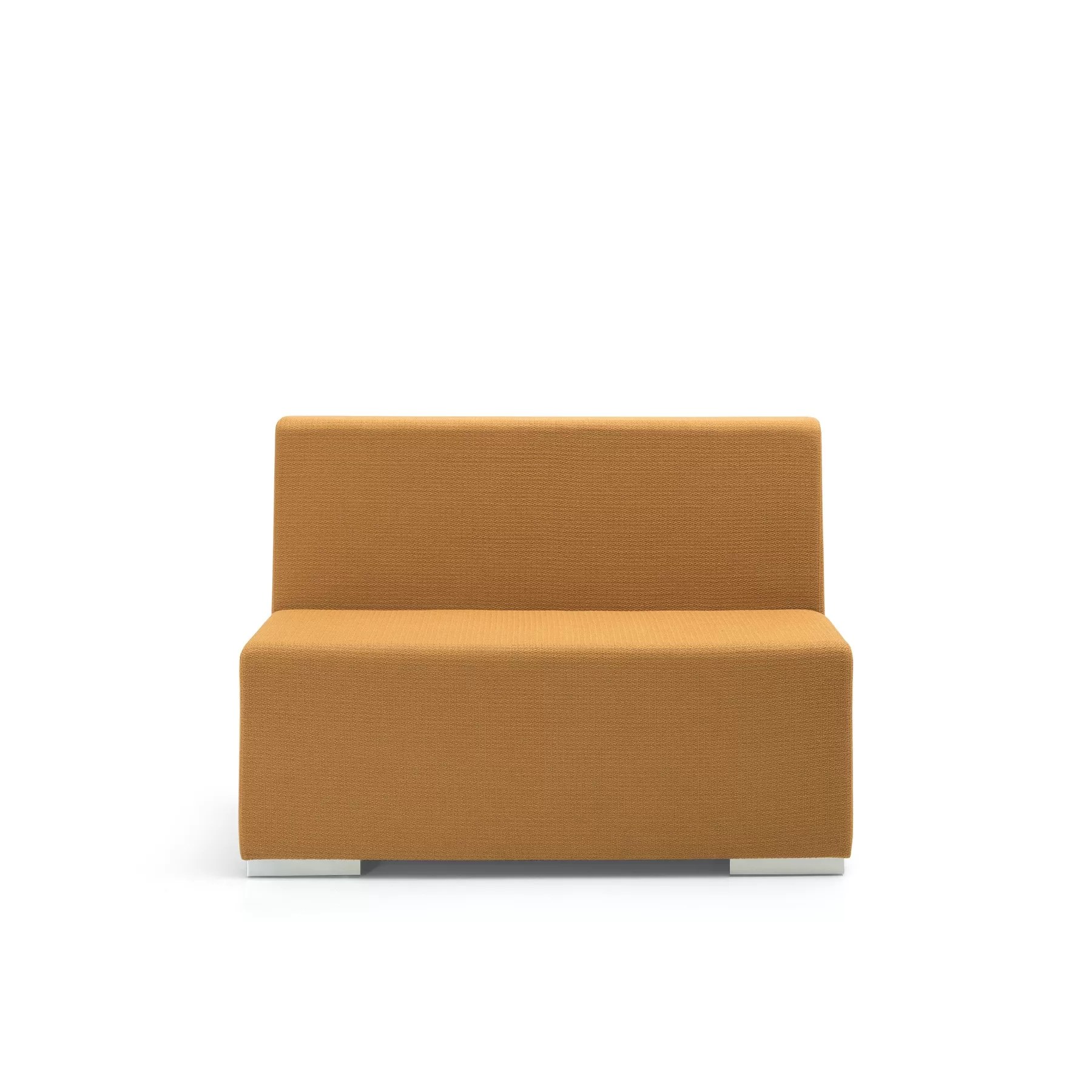 Banquette Sur Mesure Restaurant SAGA — Volume Architectural Banquette SAGA coloris moutarde, lignes droites et nettes