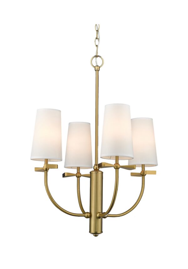 Lustre Bow — Bras Métal et Abat-Jours Blancs