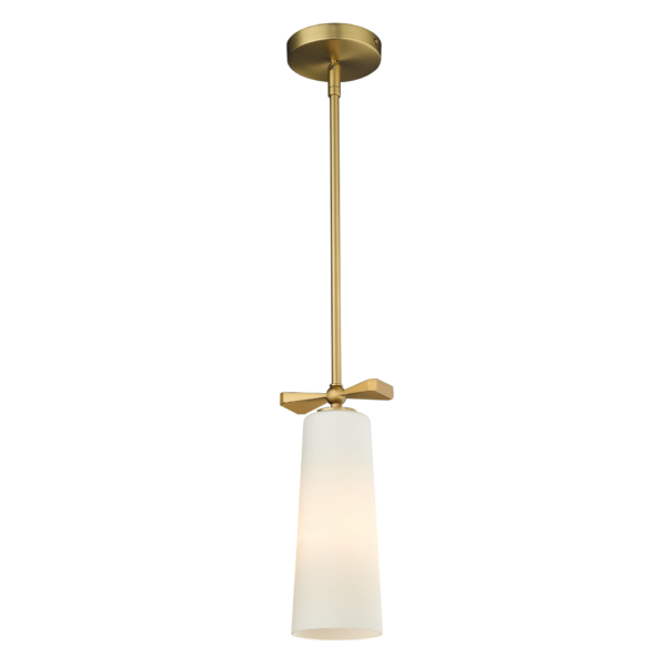 Luminaire laiton et cuivre : suspensions, appliques et lampes Suspension Bow — Nœud Papillon et Verre Dépoli en situation