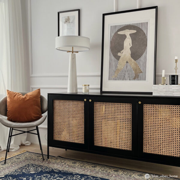 Lampe marbre : luminaires en marbre Lampe à Poser Bow — Pied Marbre et Nœud Papillon en situation