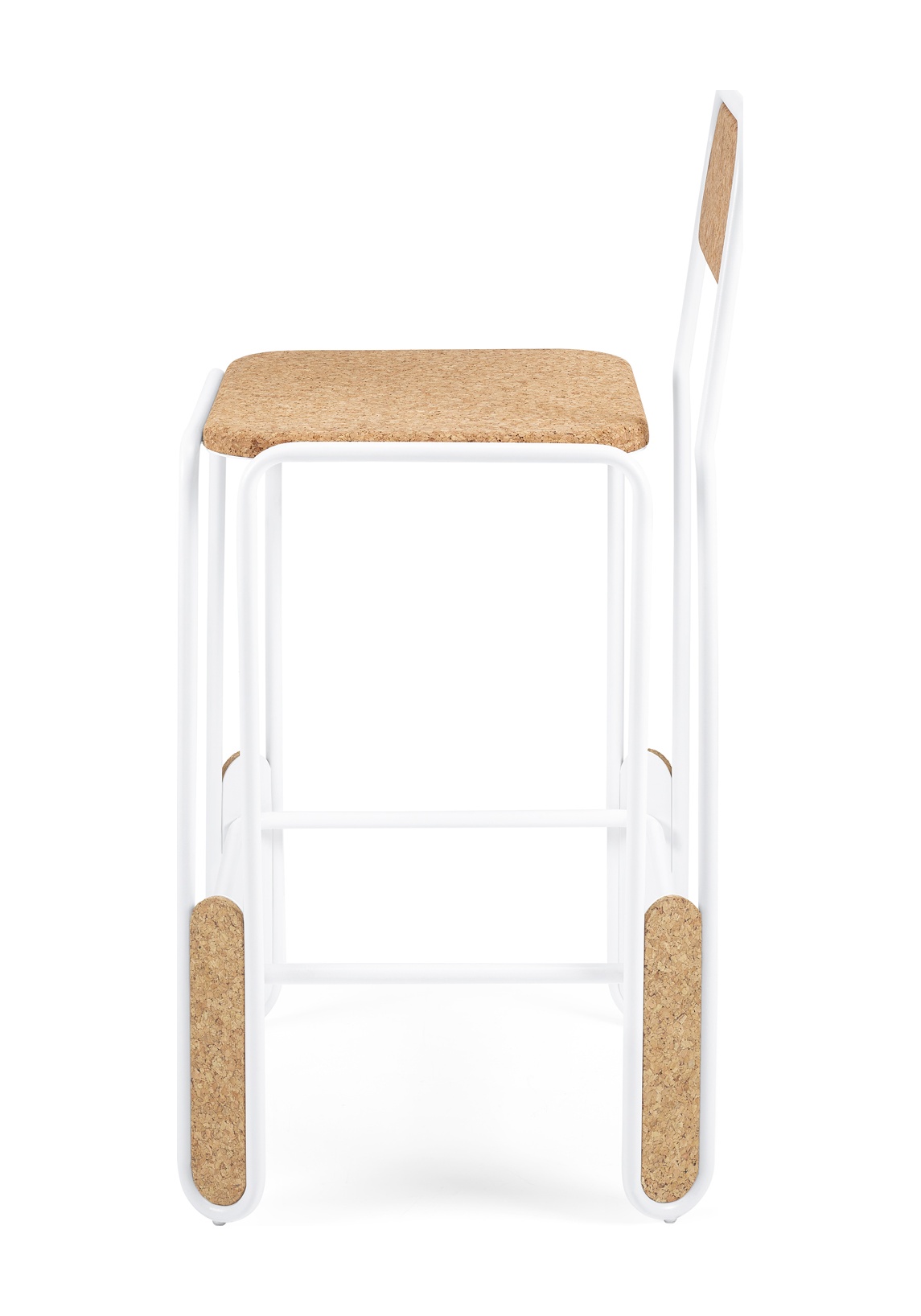 Chaise haute Falca en liège noir par Toni Grilo x Blackcork chaise haute falca liège
