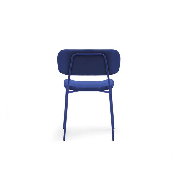 Chaise — vue d'angle, structure métal dossier élargi