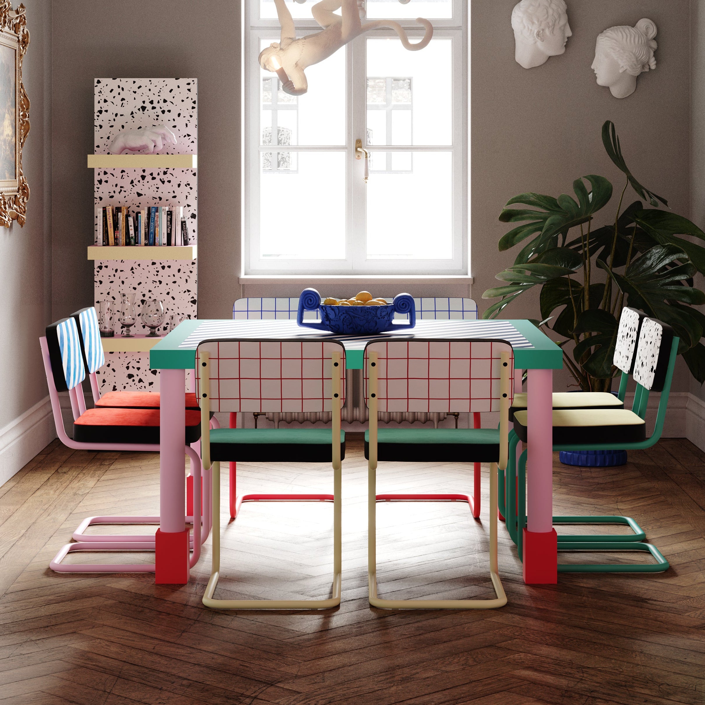 chaise colorée design seletti en situation