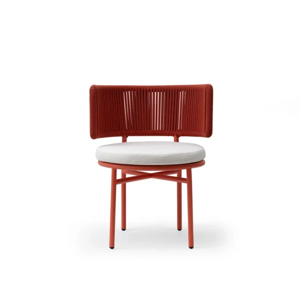chaise terrasse dossier semi-circulaire