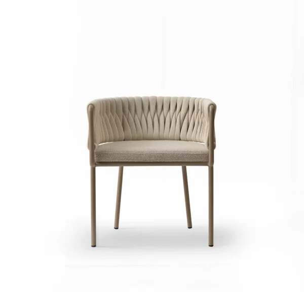 chaise terrasse maille tressée élégante