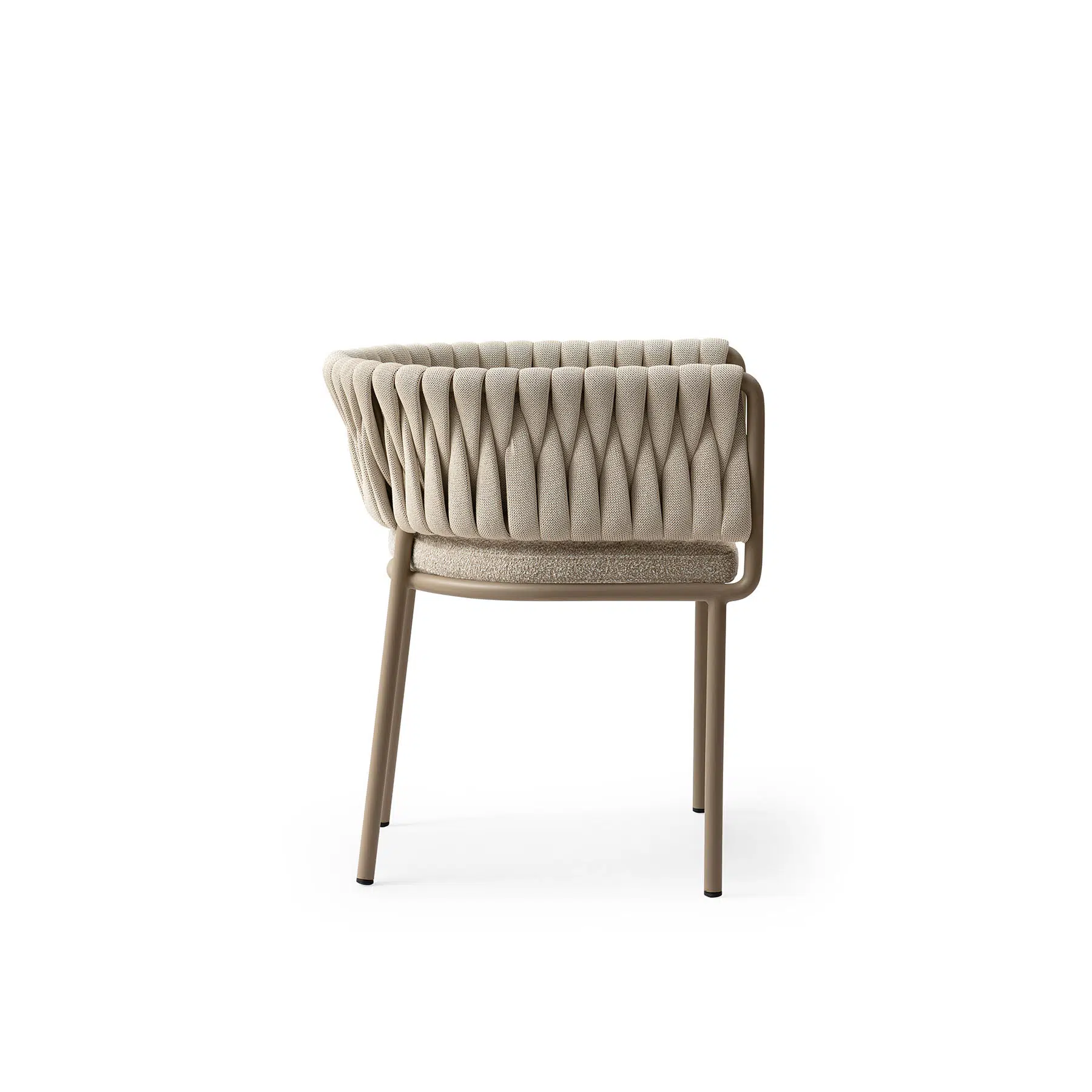 Chaise Terrasse Maille Tressée Élégante en Aluminium chaise terrasse maille tressée élégante - vue 3