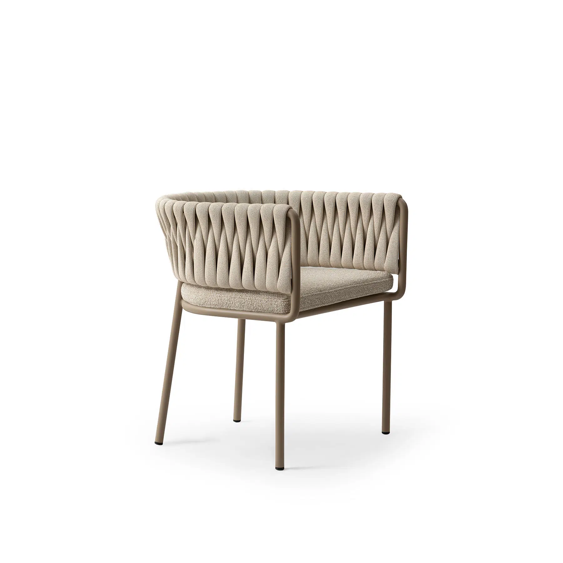 Chaise Terrasse Maille Tressée Élégante en Aluminium chaise terrasse maille tressée élégante - vue 4