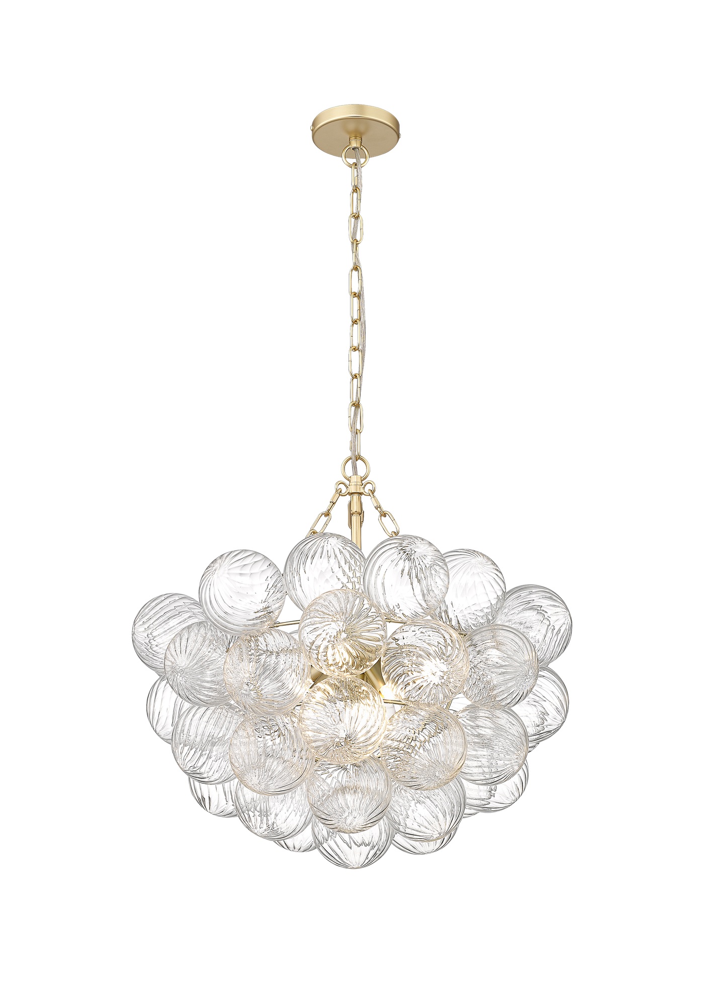 Suspension Como — Bulles de Verre Doré