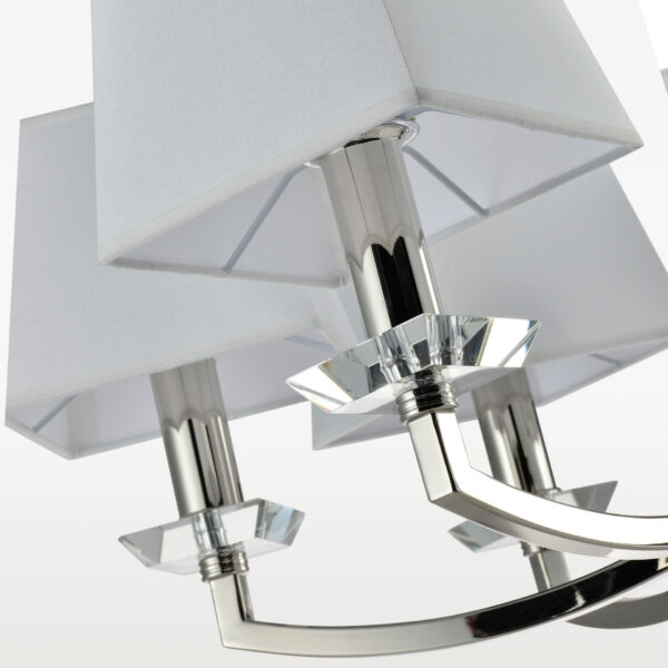 Suspension Dubai — Nickel et Verre Blanc en situation
