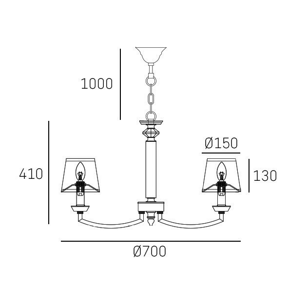Suspension Dubai — Nickel et Verre Blanc par Cosmolight Suspension Dubai — Nickel et Verre Blanc en situation