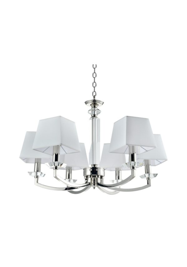 Suspension Dubai — Nickel et Verre Blanc