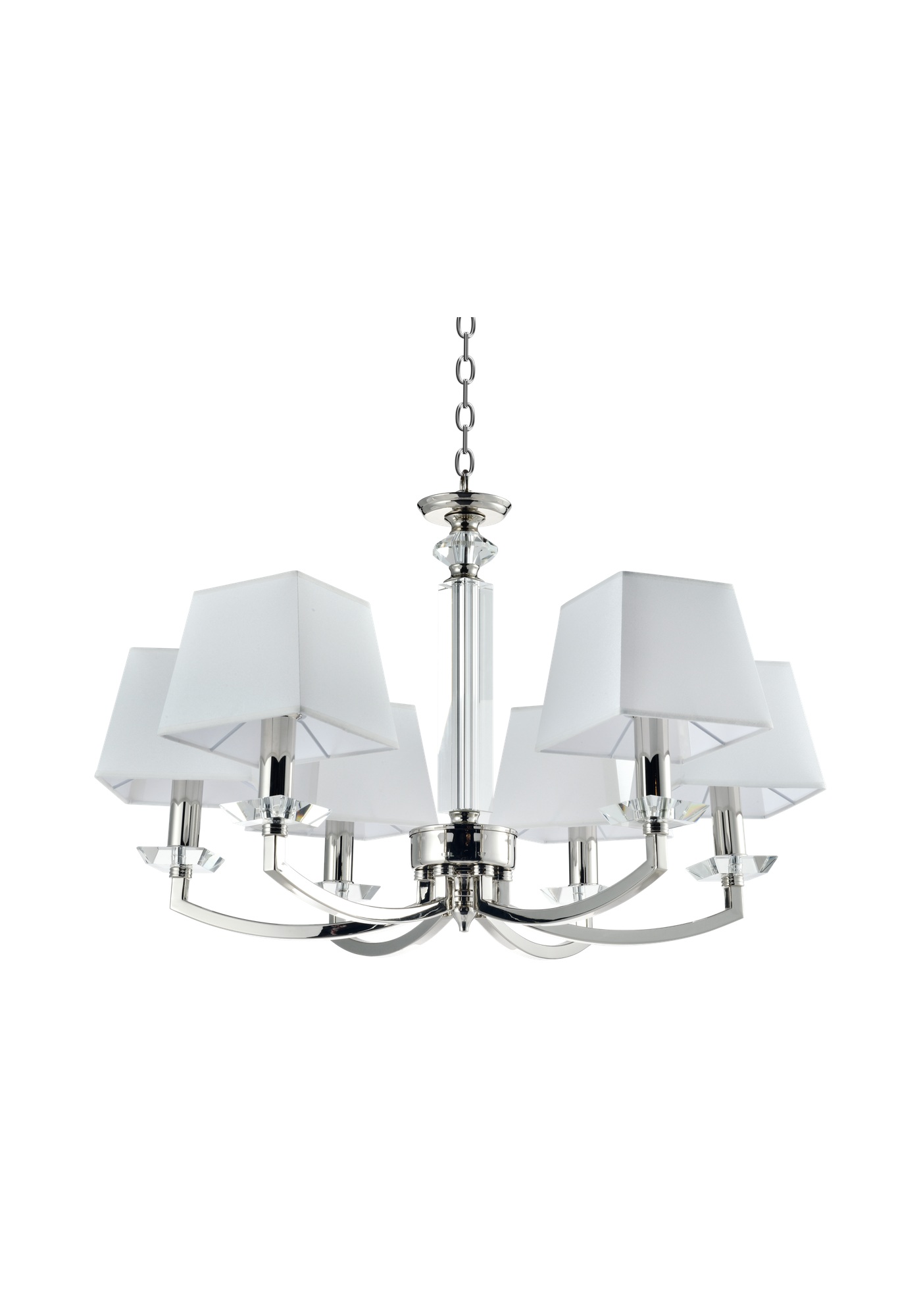 Suspension Dubai — Nickel et Verre Blanc