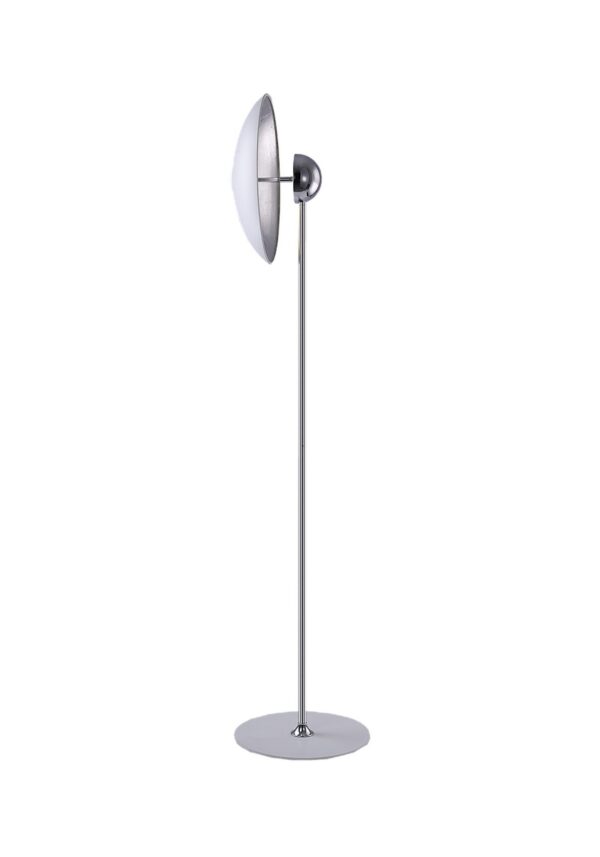 Lampadaire Sydney double vasque blanc et argent
